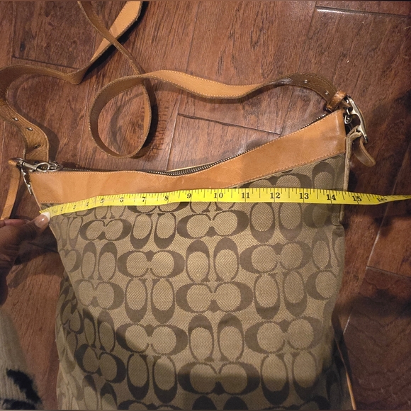 Coach K2H-1955 Chelsea Duffel Convertible Signature Logo Canvas & Leather Hobo - Picture 8 of 14
